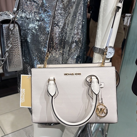 Michael Kors Sheila Small Center Zip Satchel Shoulder Crossbody Bag Non Leather - Picture 1 of 16